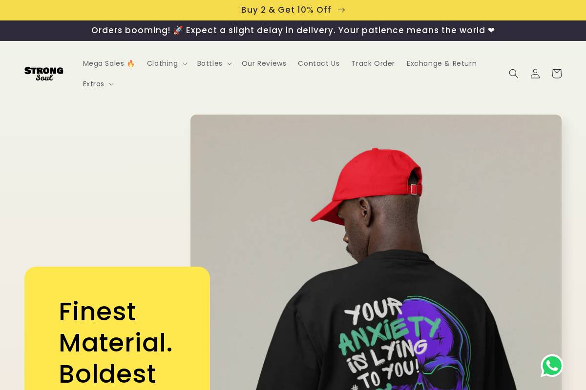 strongsoul.in homepage screenshot