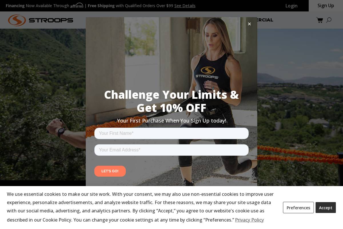 Stroops homepage screenshot
