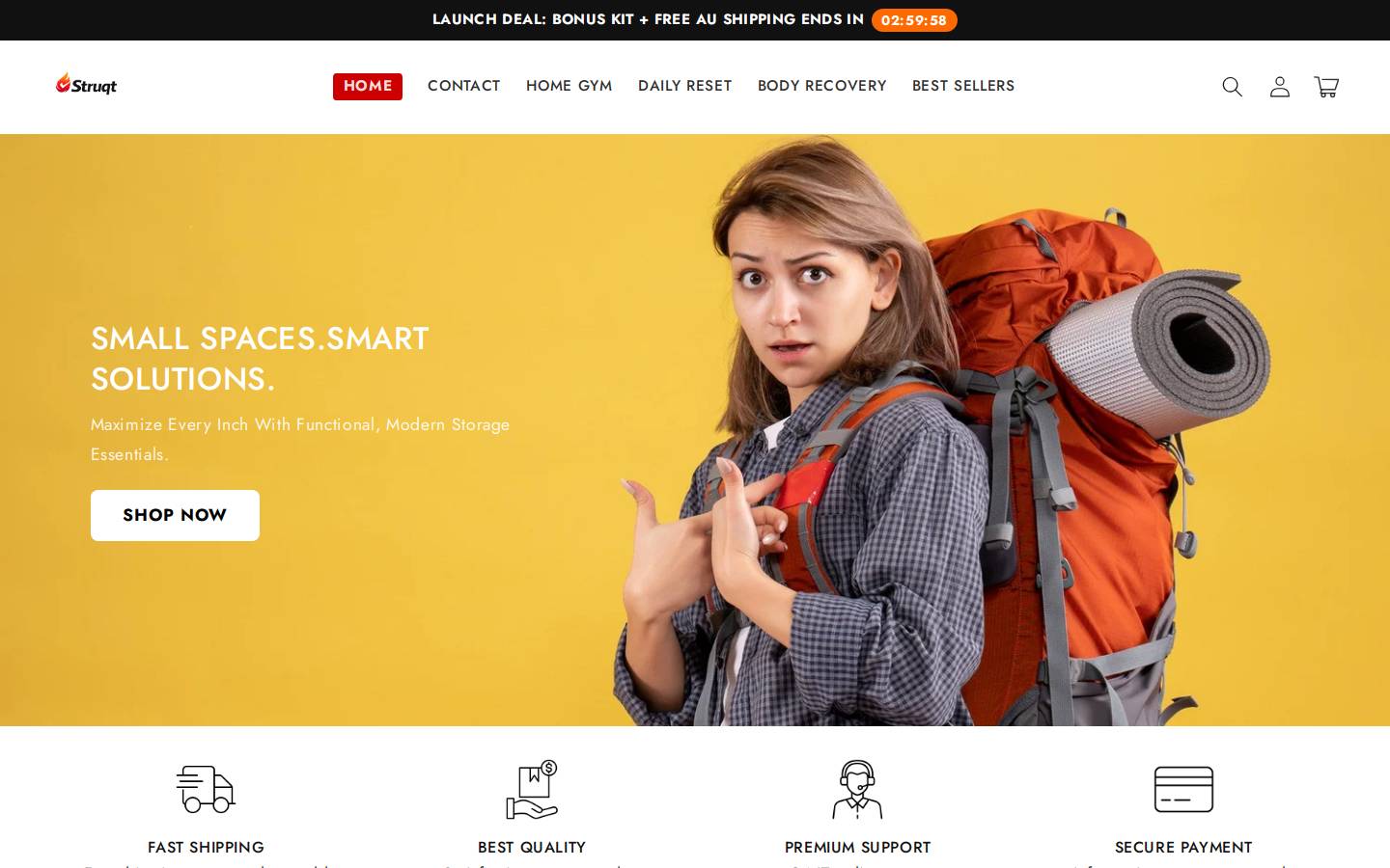 struqt.store homepage screenshot