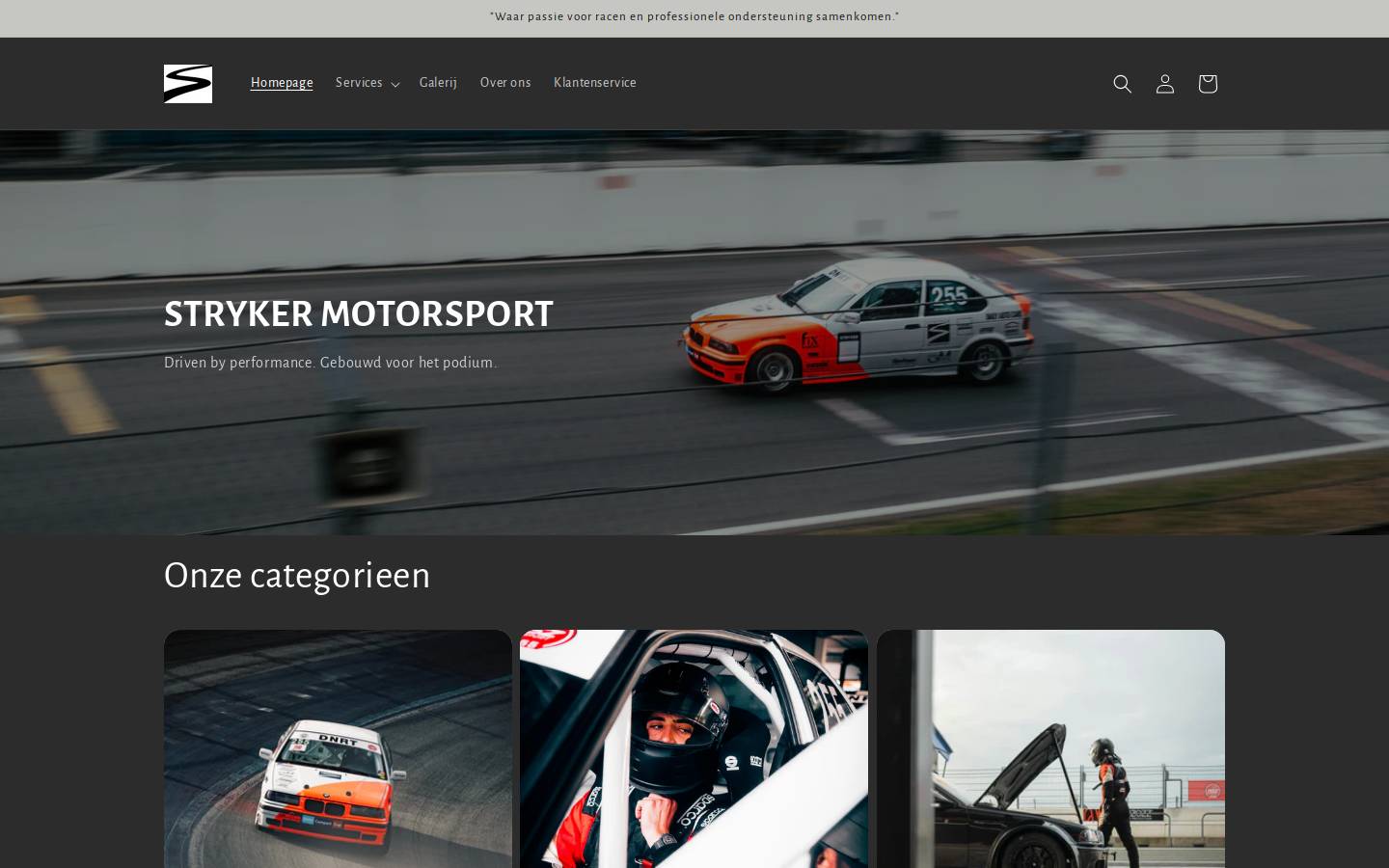 stryker-automotive.com homepage screenshot