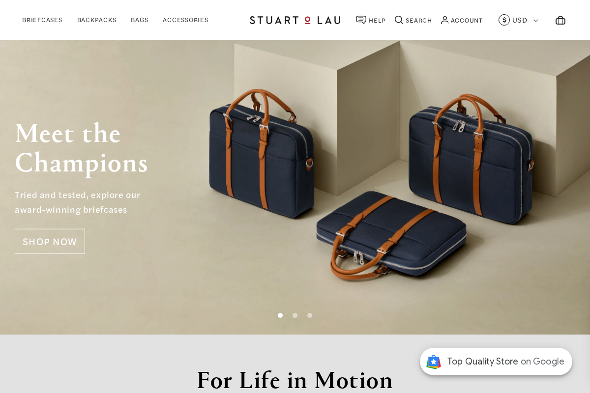 Stuart & Lau homepage screenshot