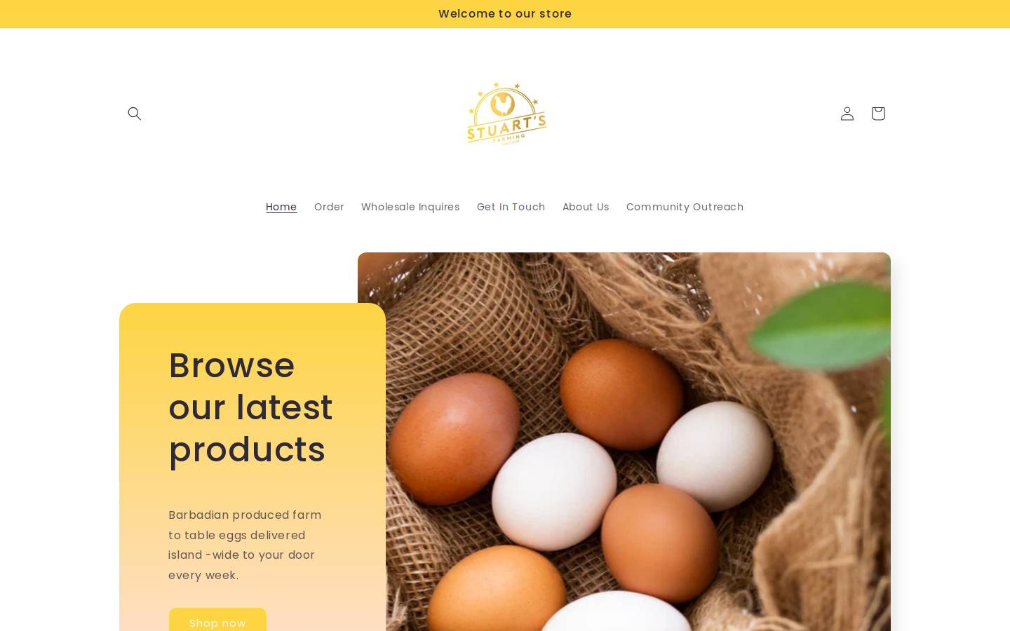 stuartsfarming.com homepage screenshot