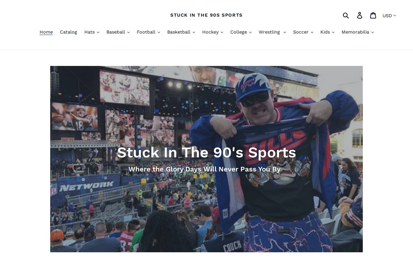 stuckinthe90ssports.com homepage screenshot