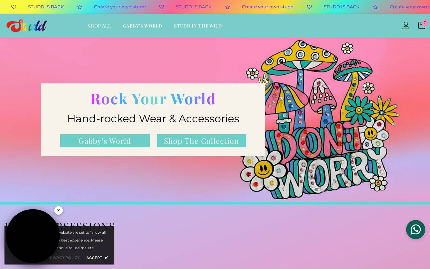 studdbygabby.com homepage screenshot