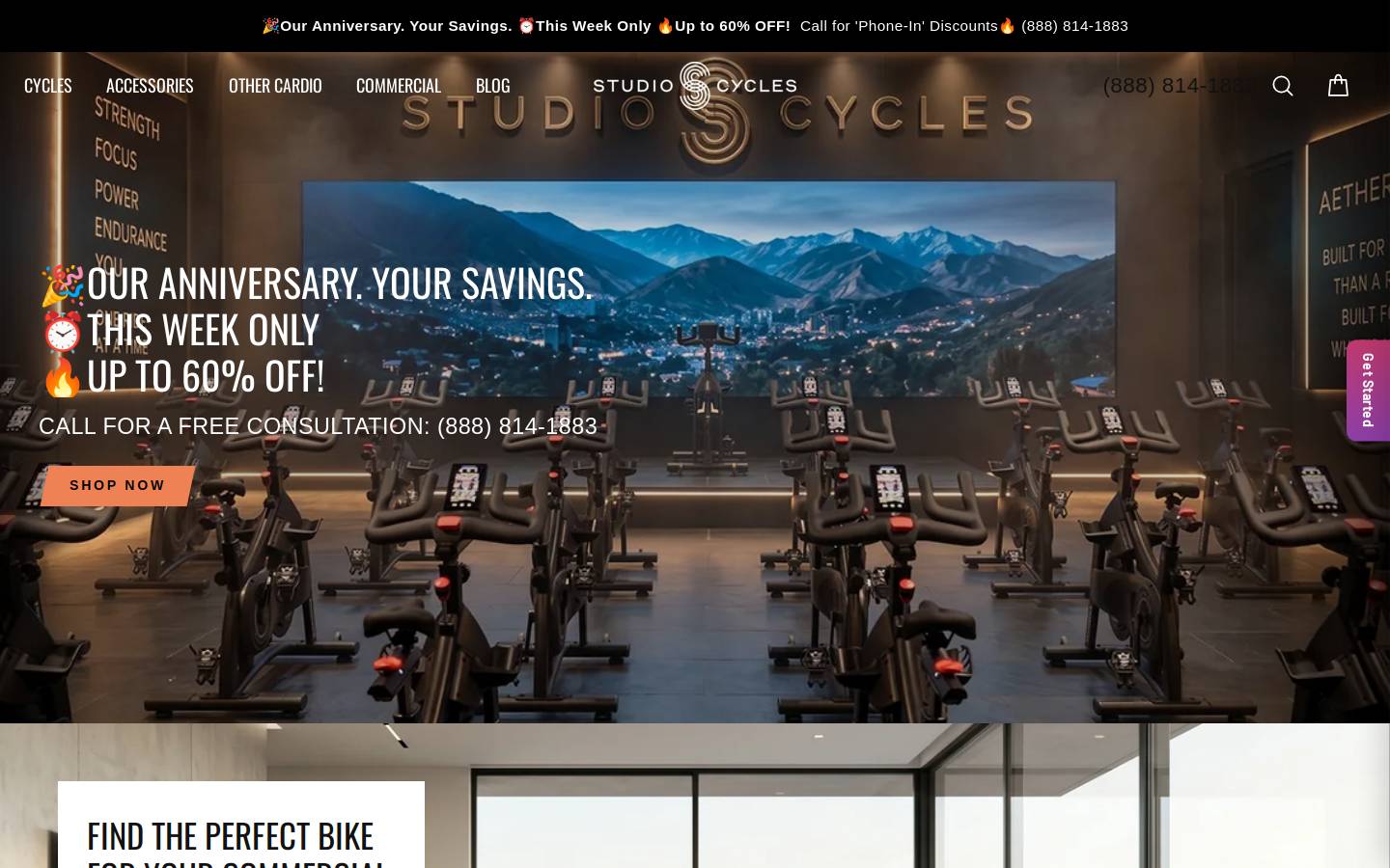 studio-cycles.com homepage screenshot