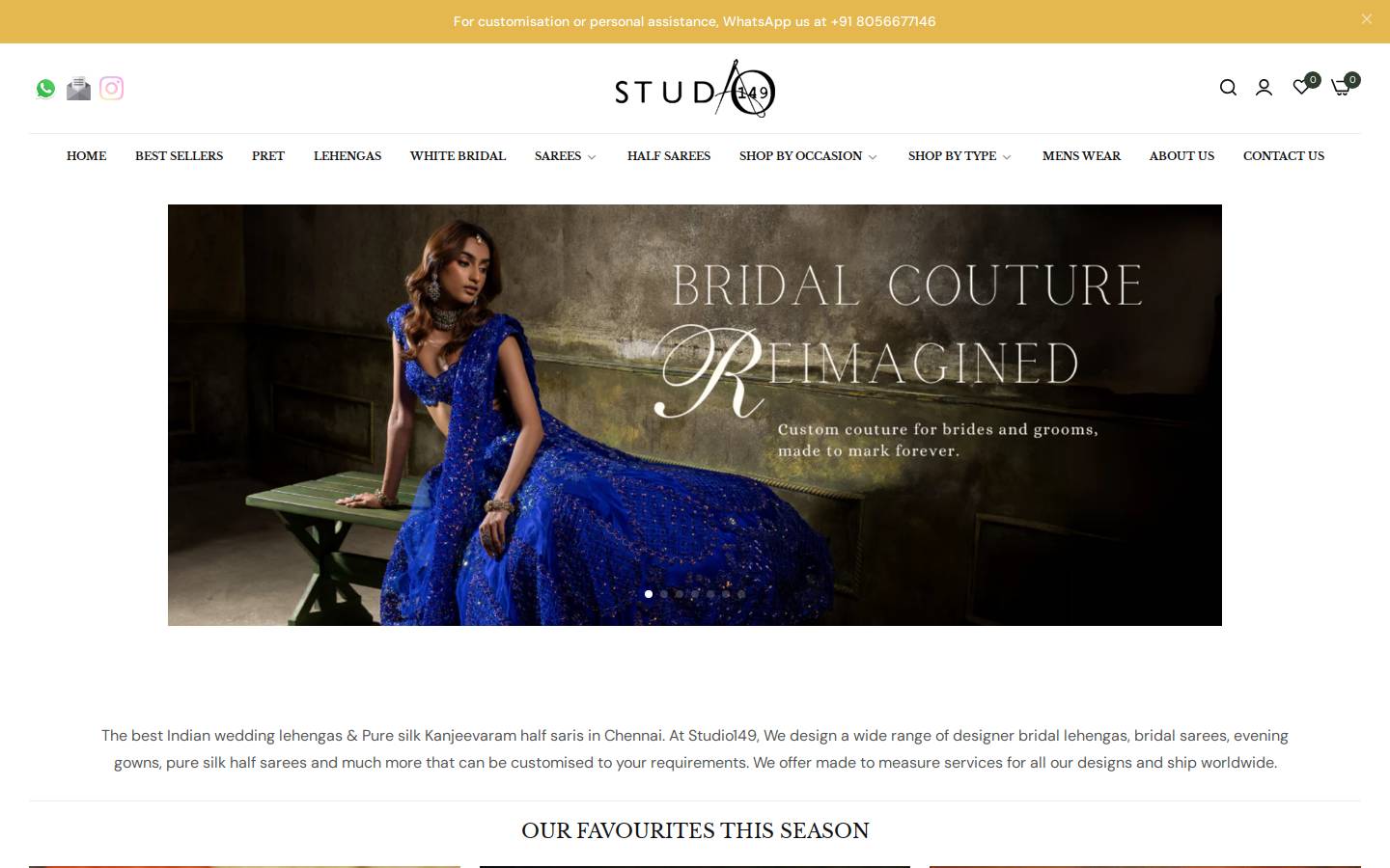 studio149fashion.com homepage screenshot