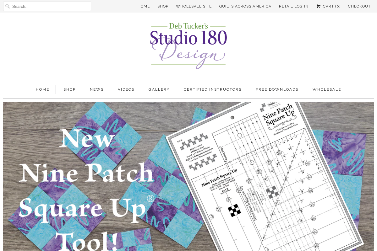 Deb Tucker's Studio 180 Design homepage screenshot