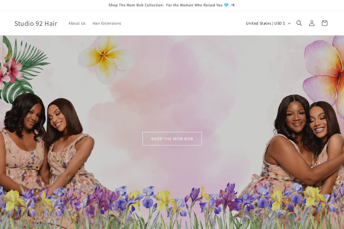 studio92hair.com homepage screenshot