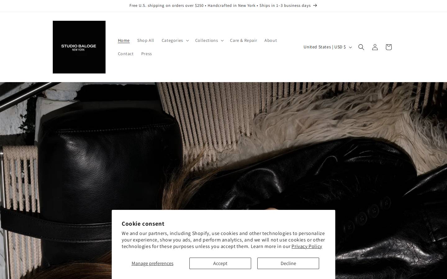 studiobaloge.com homepage screenshot