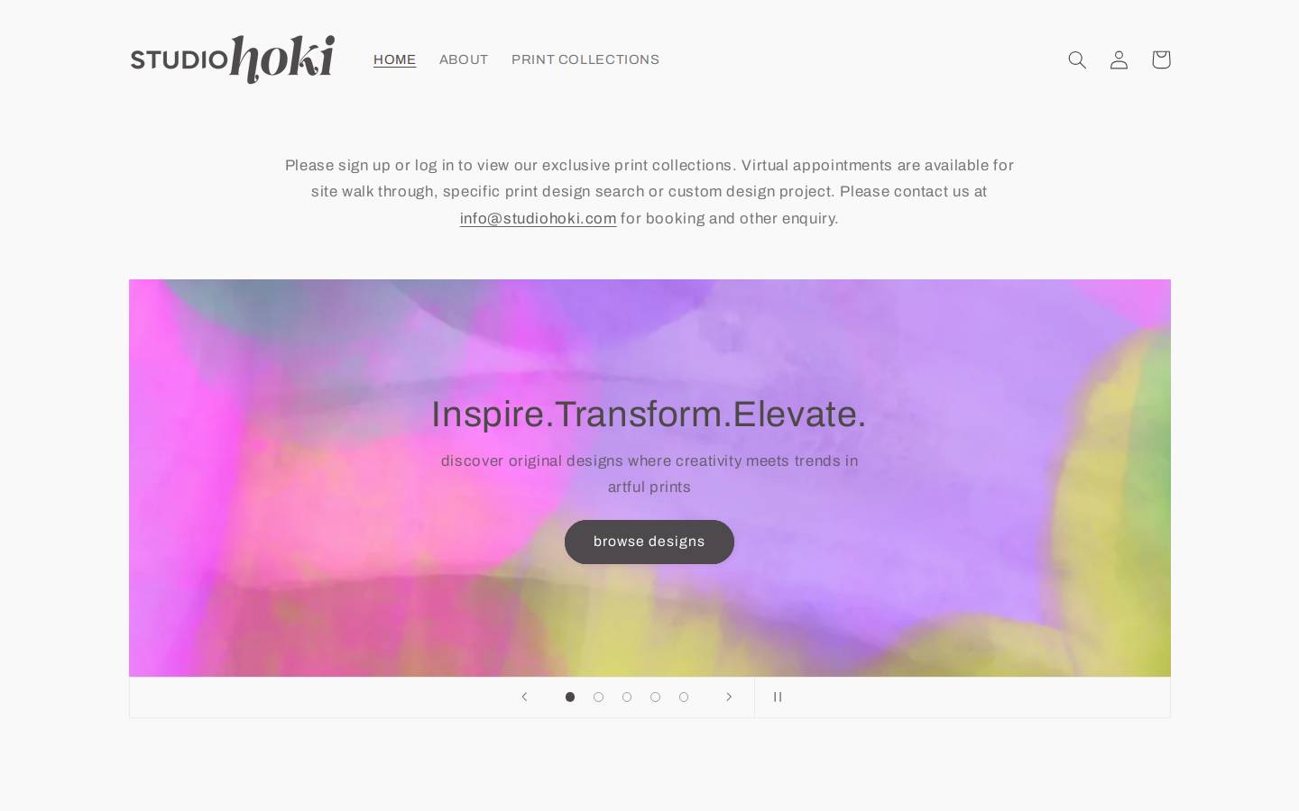 studiohoki.com homepage screenshot