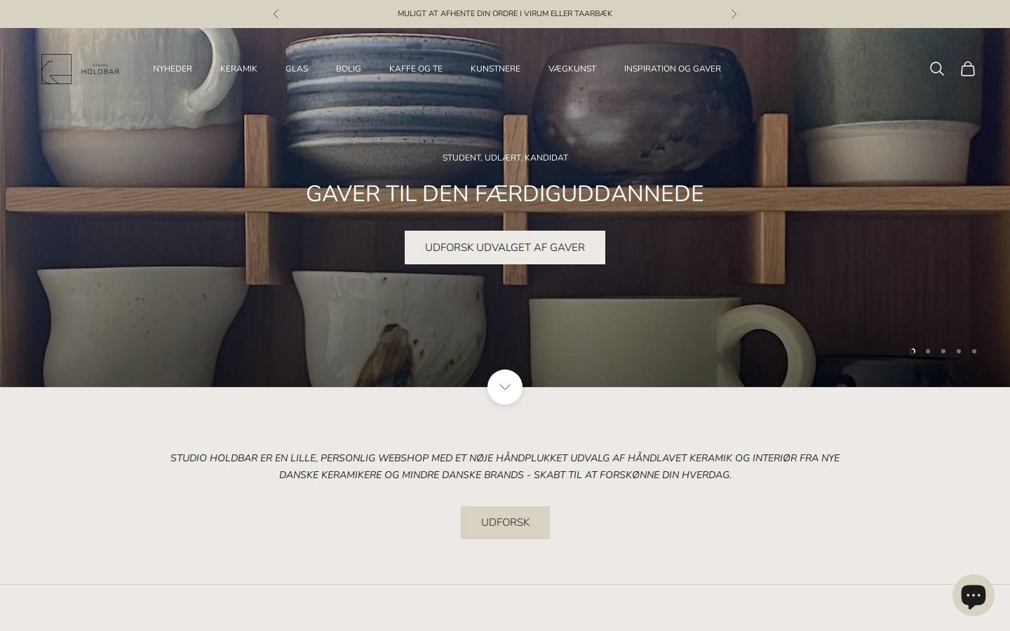 Studio Holdbar homepage screenshot