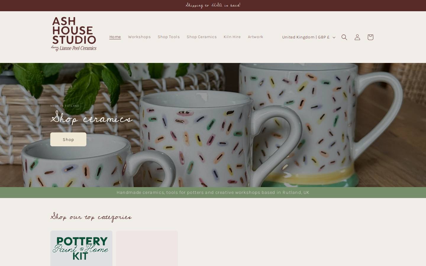 studiolpceramics.com homepage screenshot