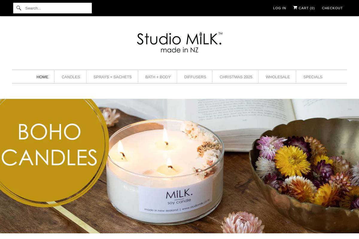 studiomilk.co.nz homepage screenshot