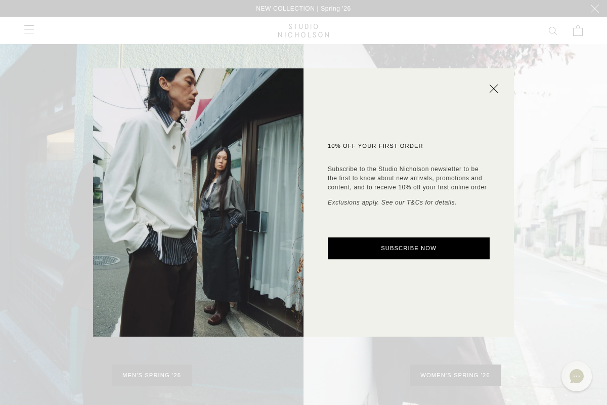 Studionicholson homepage screenshot