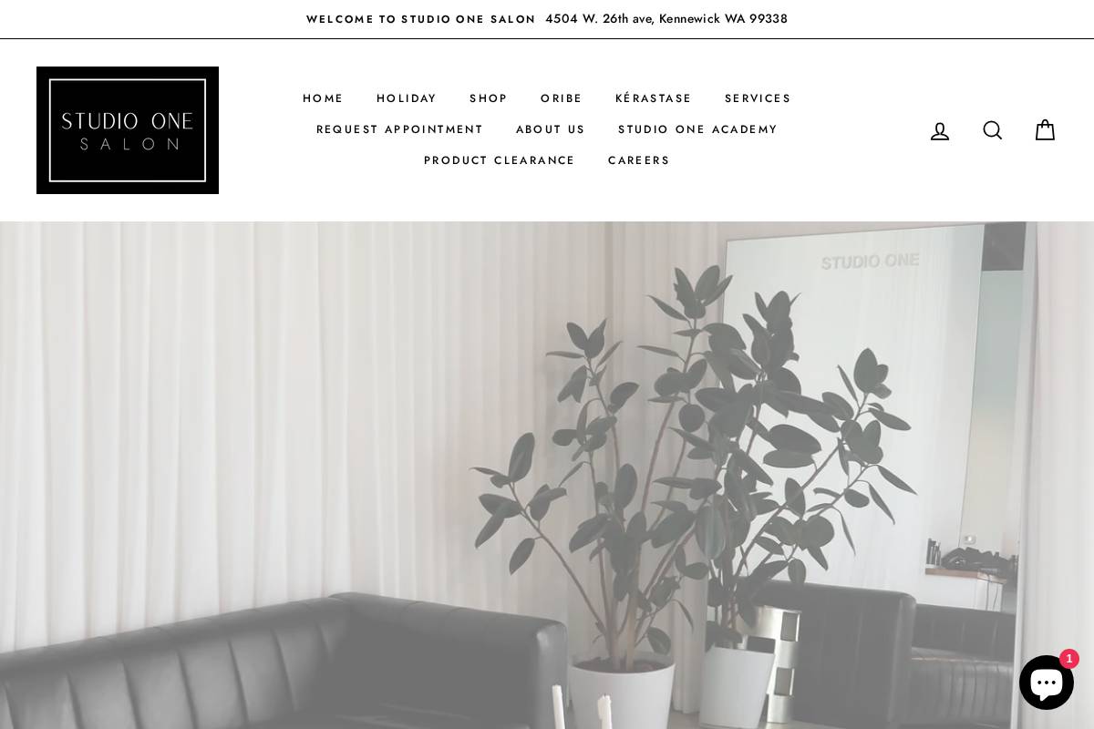 studioonesalons.com homepage screenshot