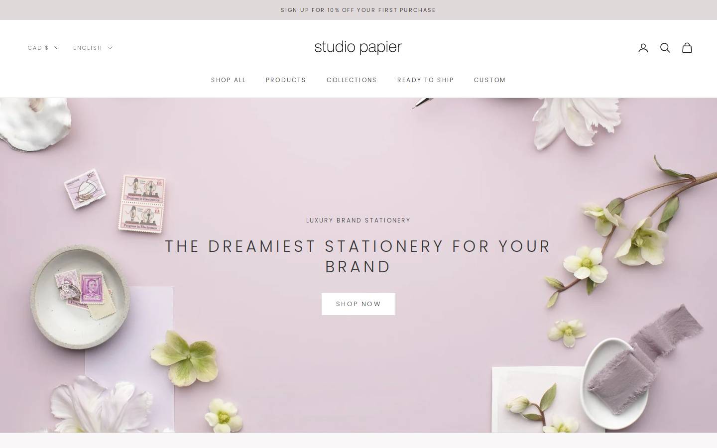 studiopapier.com homepage screenshot