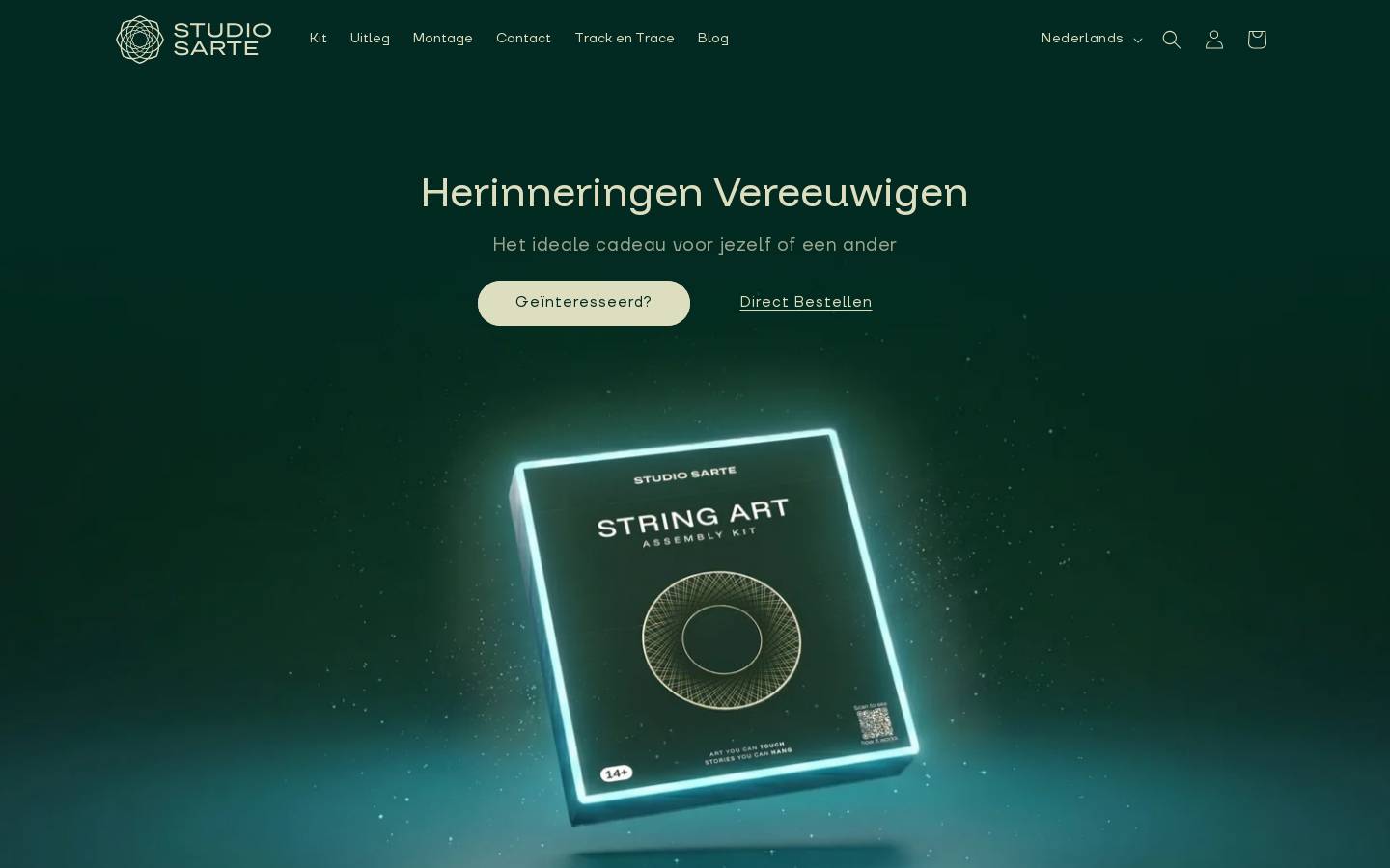 Studiosarte homepage screenshot