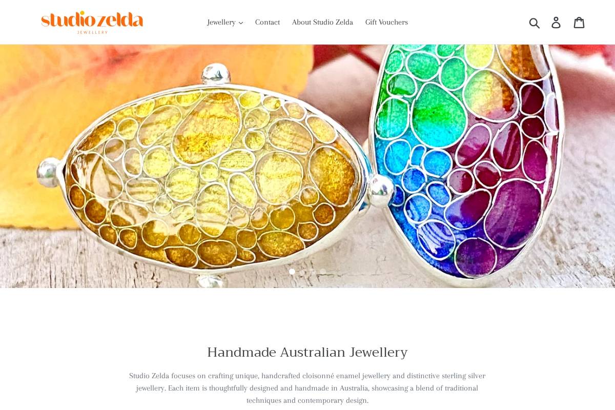 studiozelda.com.au homepage screenshot