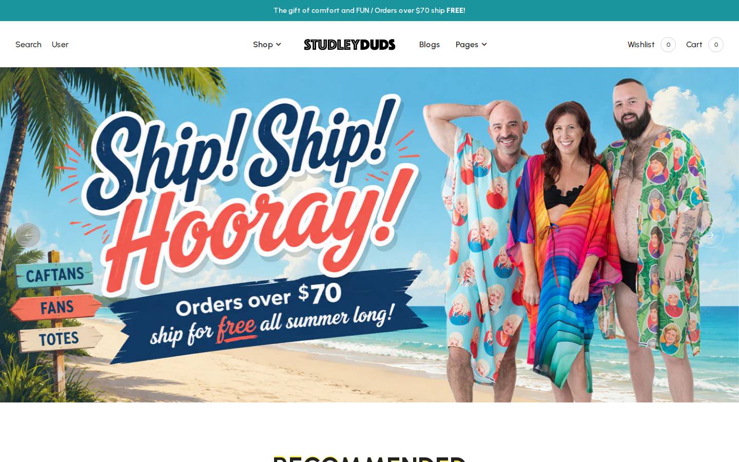 studleyduds.com homepage screenshot