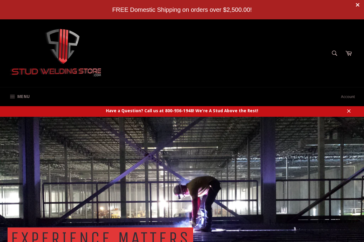 studweldingstore.com homepage screenshot