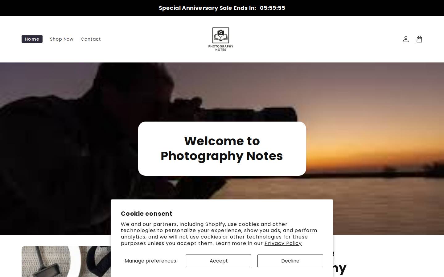 study-photography.com homepage screenshot