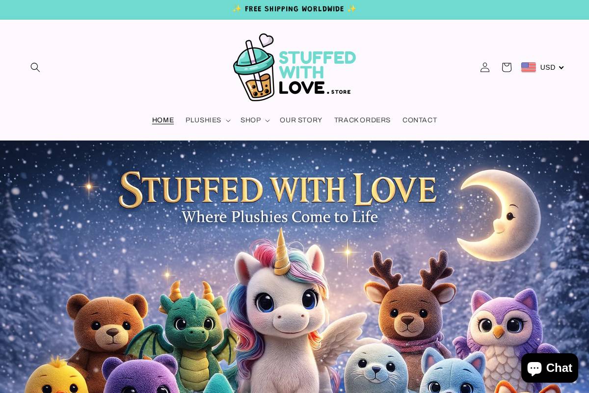 stuffedwithlove.store homepage screenshot