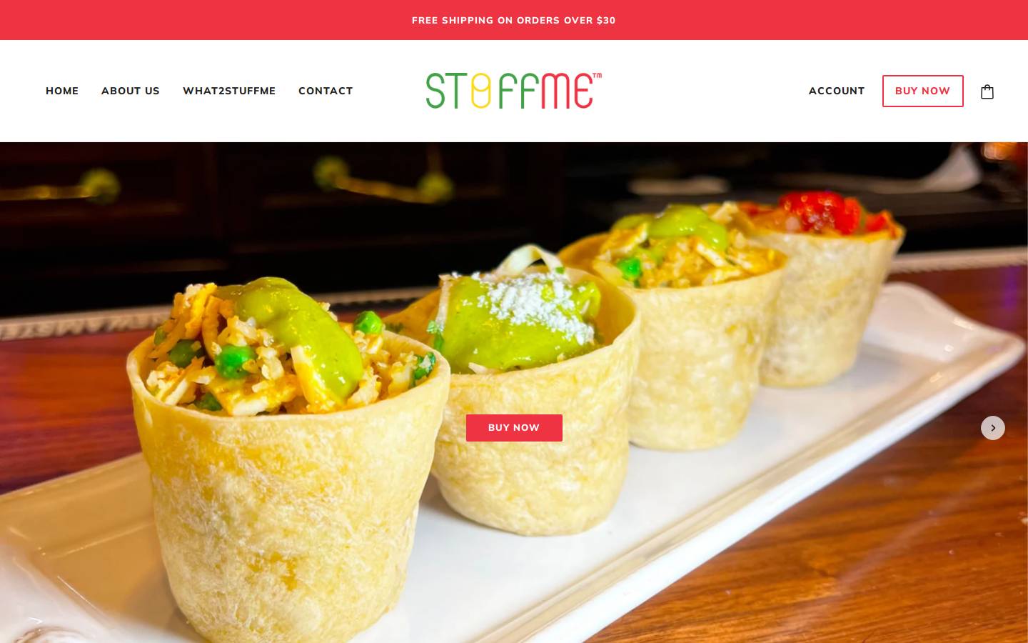 stuffmefoods.com homepage screenshot