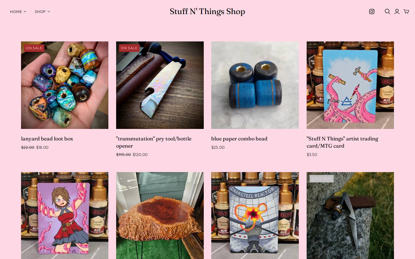 stuffnthings.shop homepage screenshot