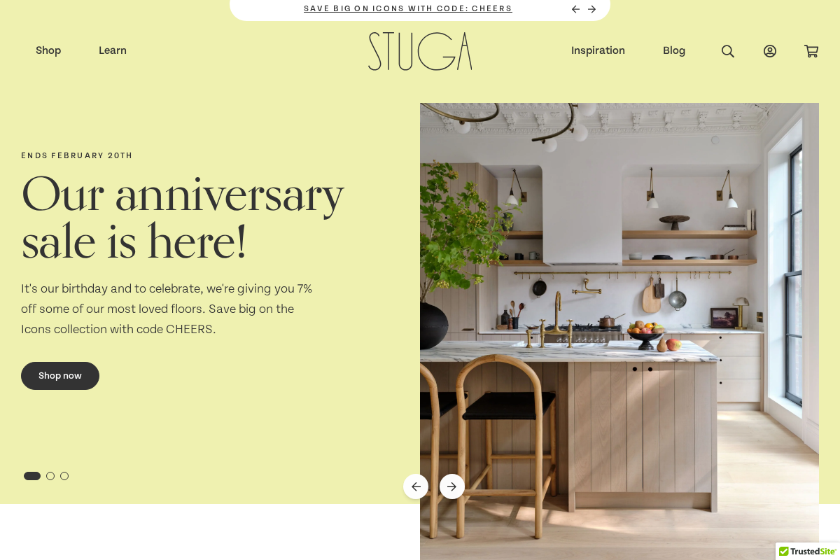 Stuga homepage screenshot