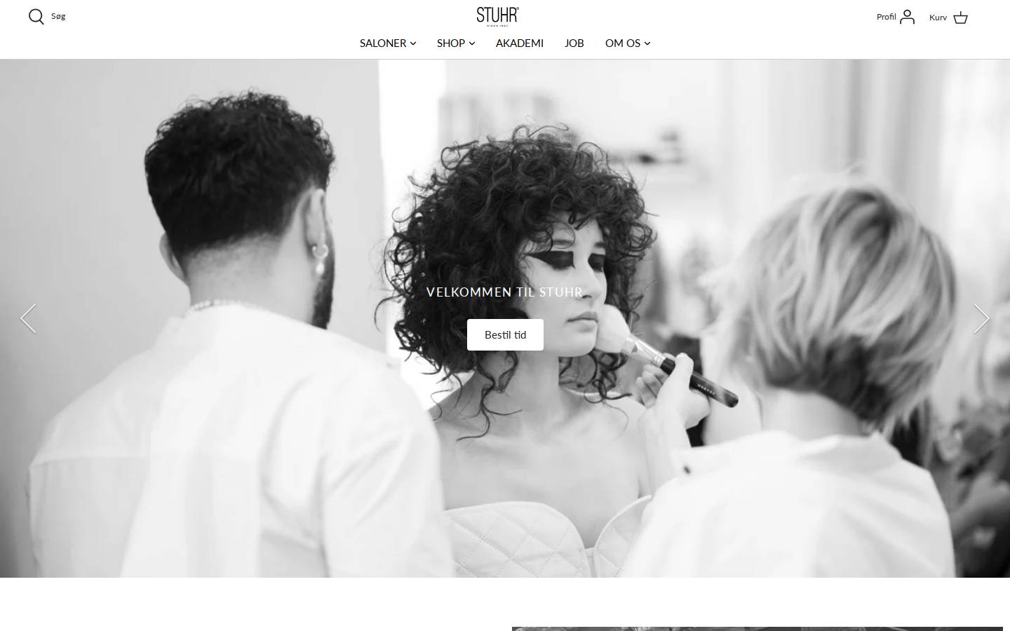 STUHR homepage screenshot
