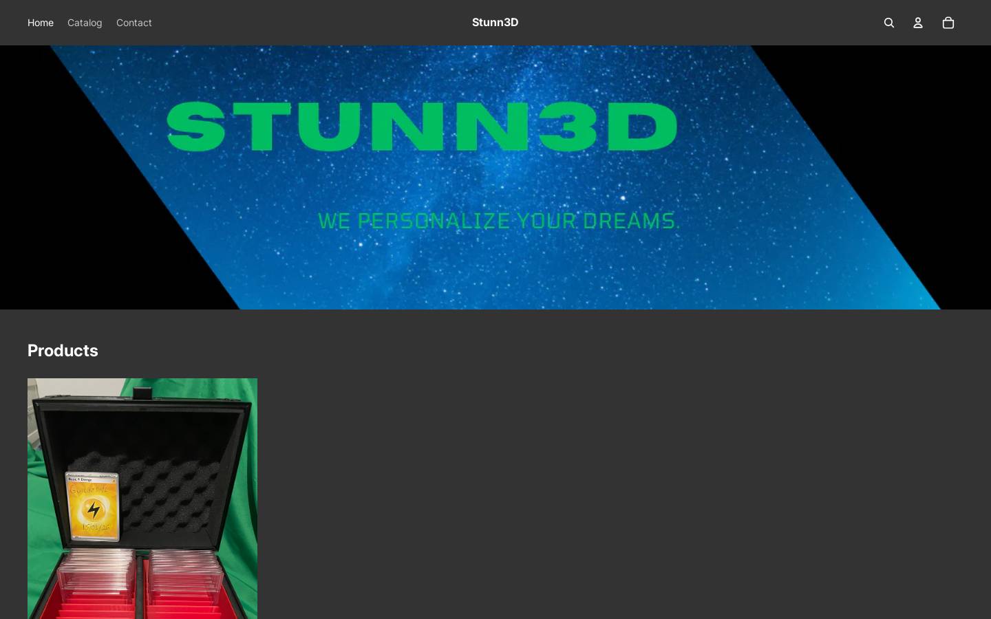 stunn3d.com homepage screenshot