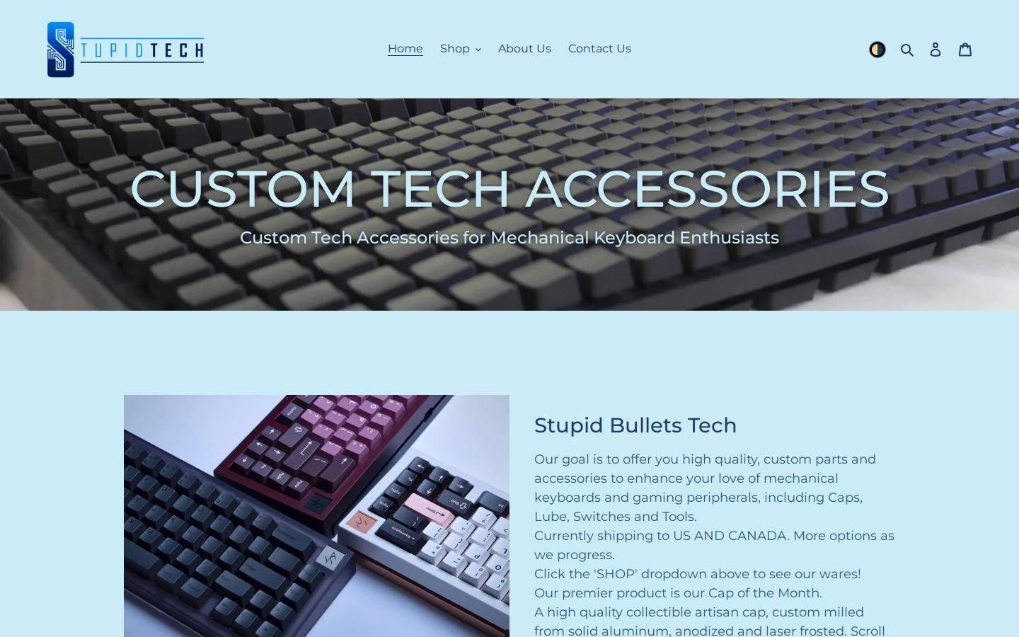 stupidbulletstech.com homepage screenshot