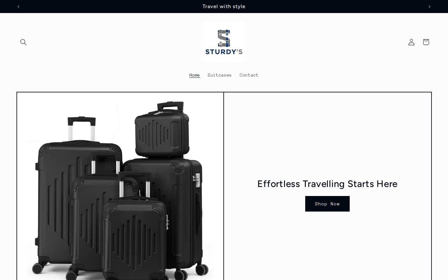 sturdysstore.com homepage screenshot