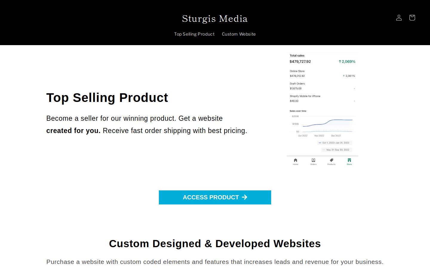 sturgisweb.com homepage screenshot