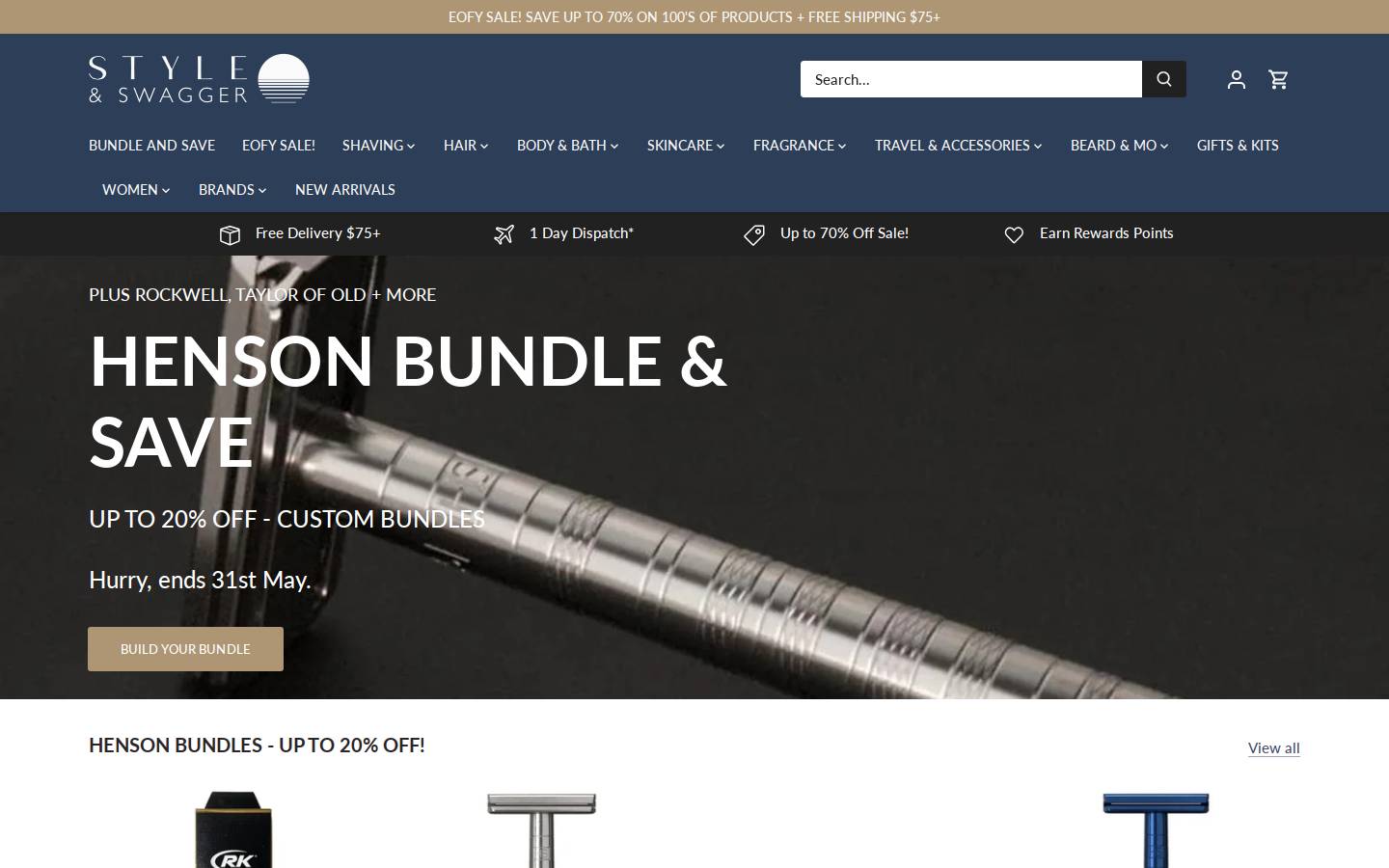 Styleandswagger homepage screenshot
