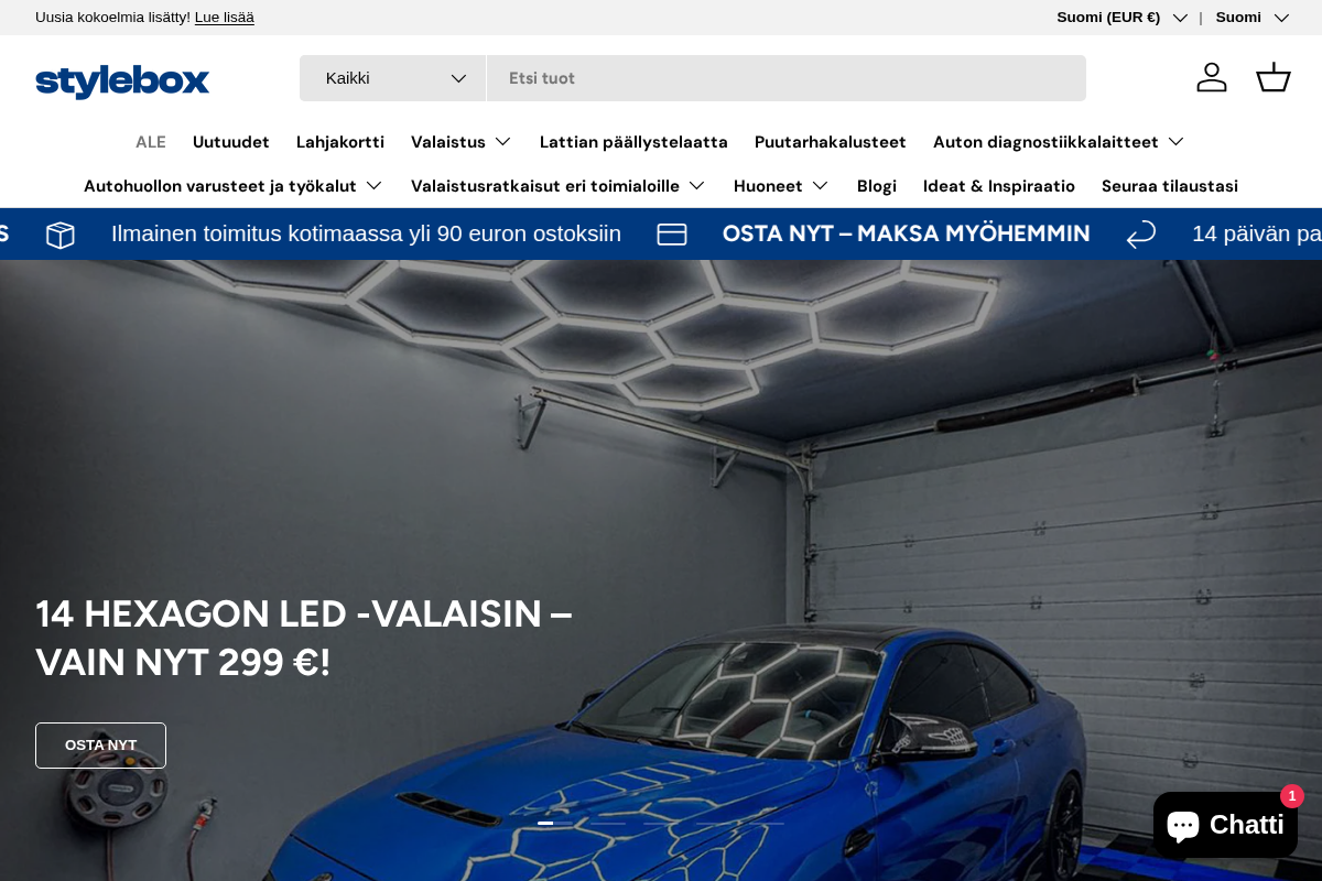 Stylebox homepage screenshot