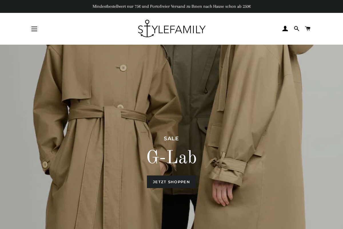 Stylefamilyshop.de Stylefamily GmbH homepage screenshot