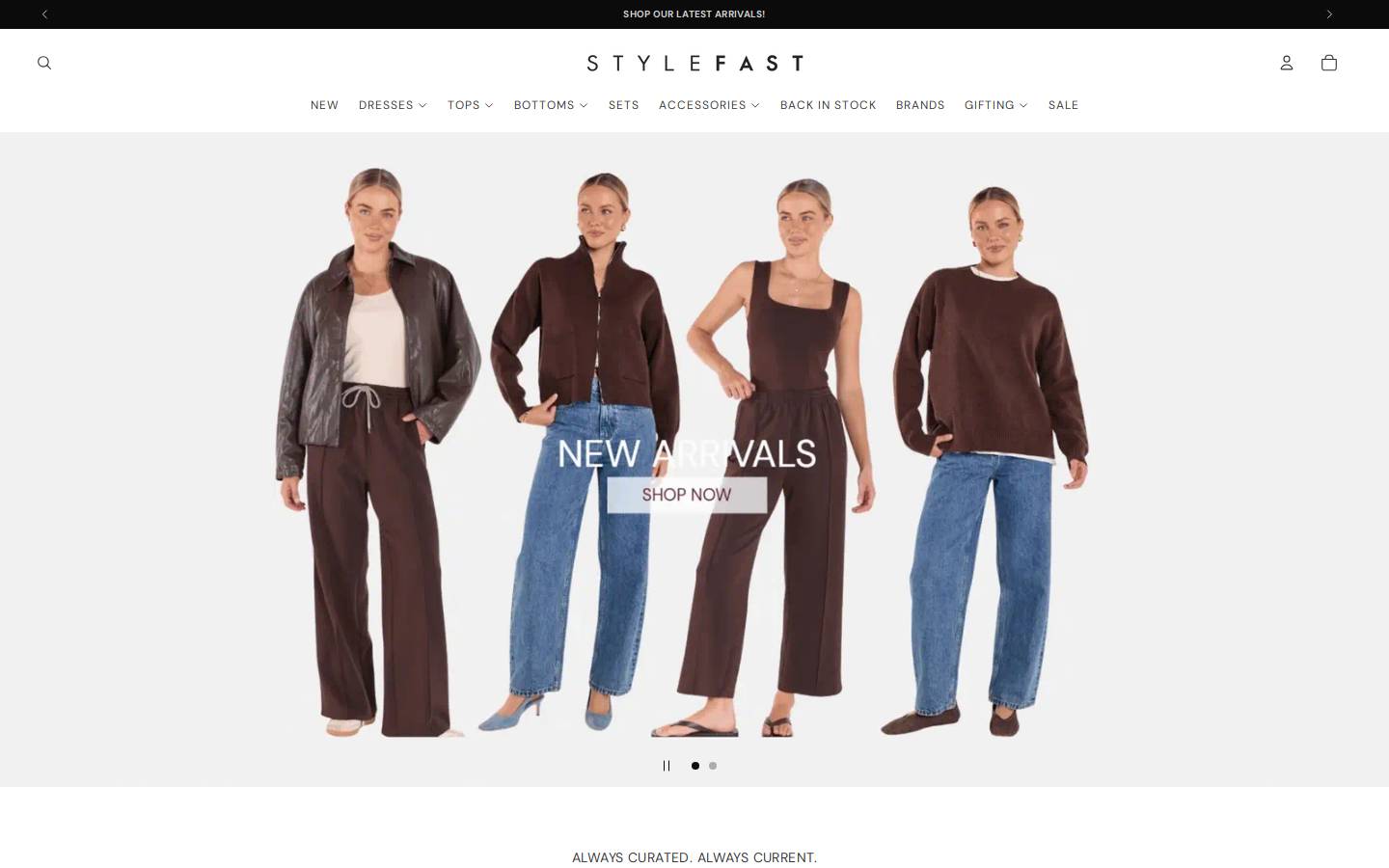 stylefast.com.au homepage screenshot