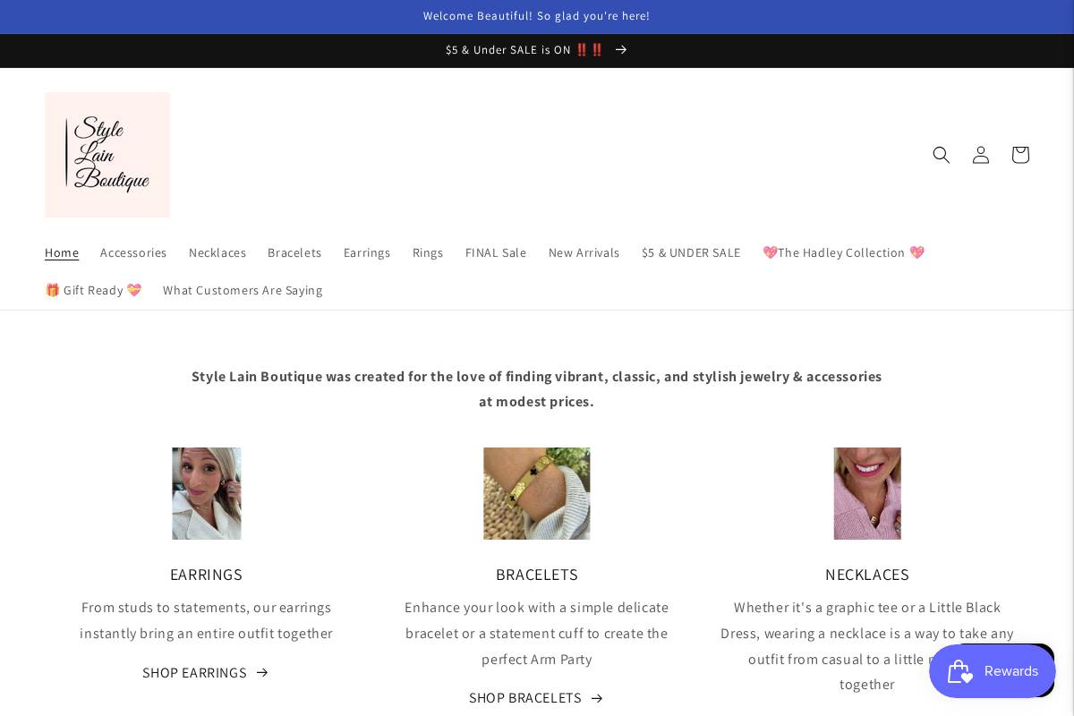 stylelainboutique.com homepage screenshot