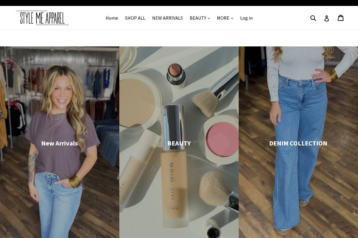 stylemeapparel.com homepage screenshot