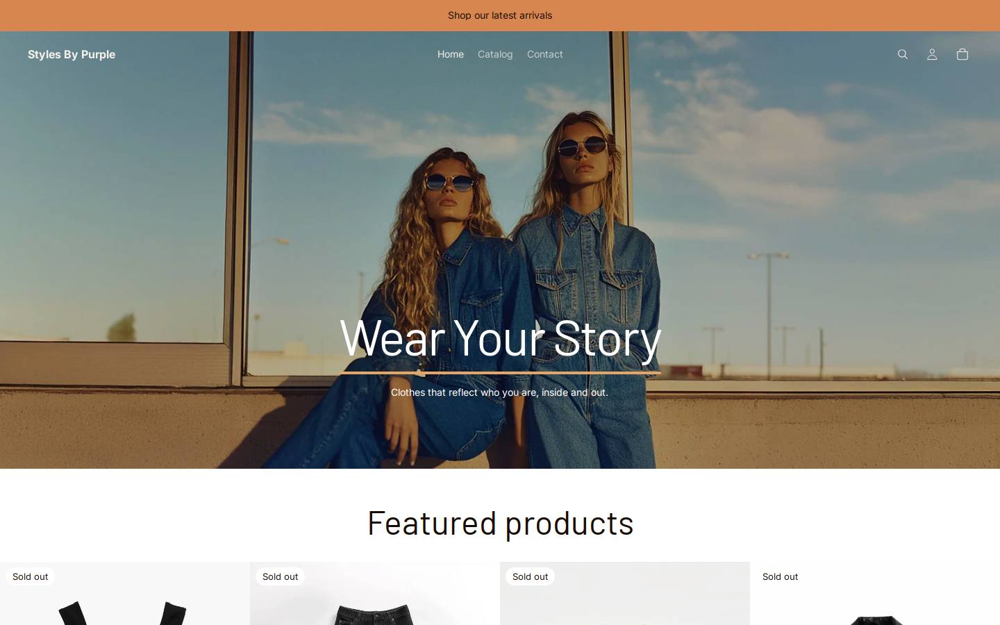 stylesbypurpleatelier.com homepage screenshot