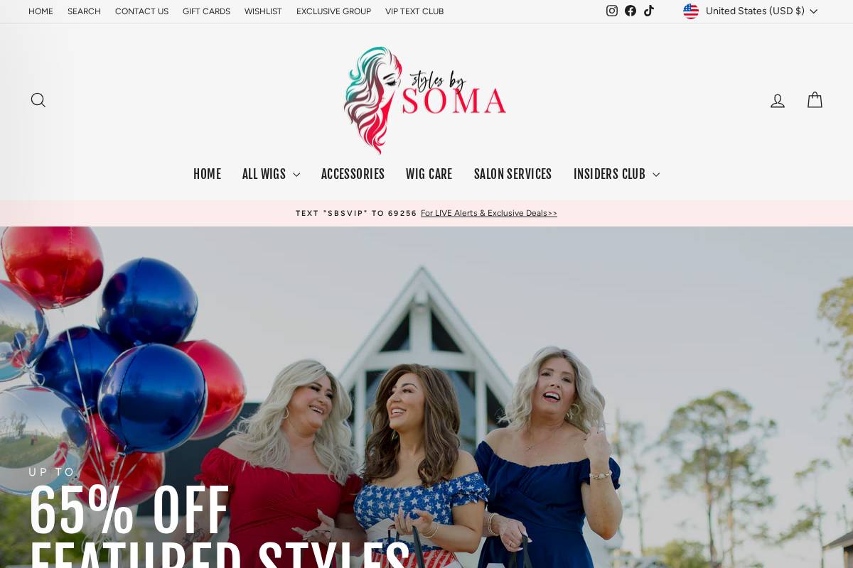 stylesbysoma.com homepage screenshot