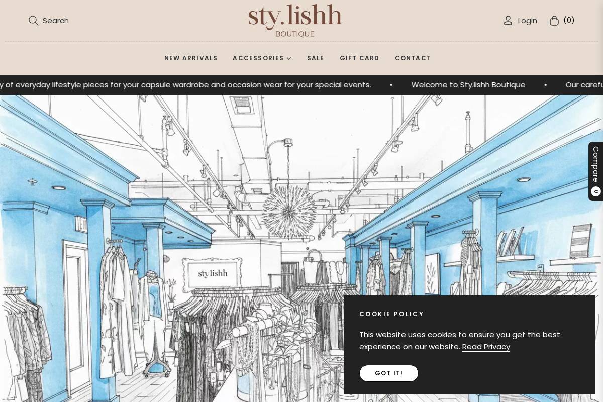 stylishhboutique.com homepage screenshot