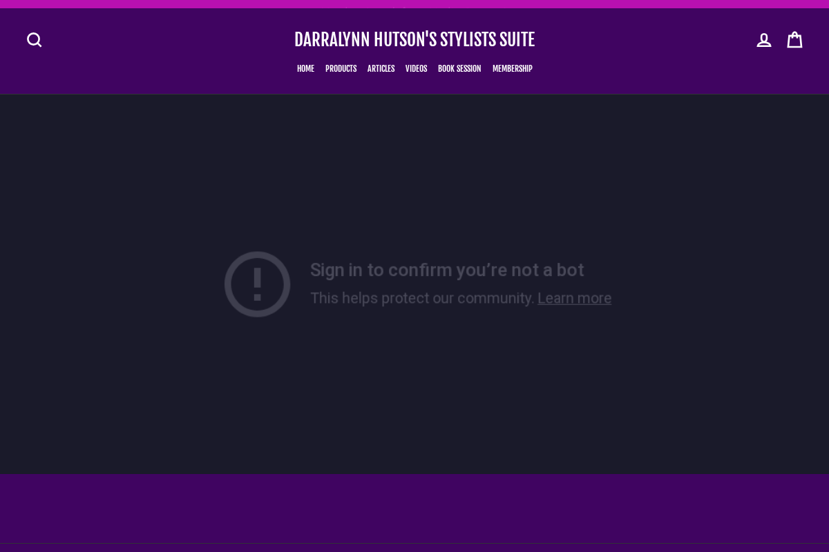 Darralynn Hutson's Stylists Suite homepage screenshot