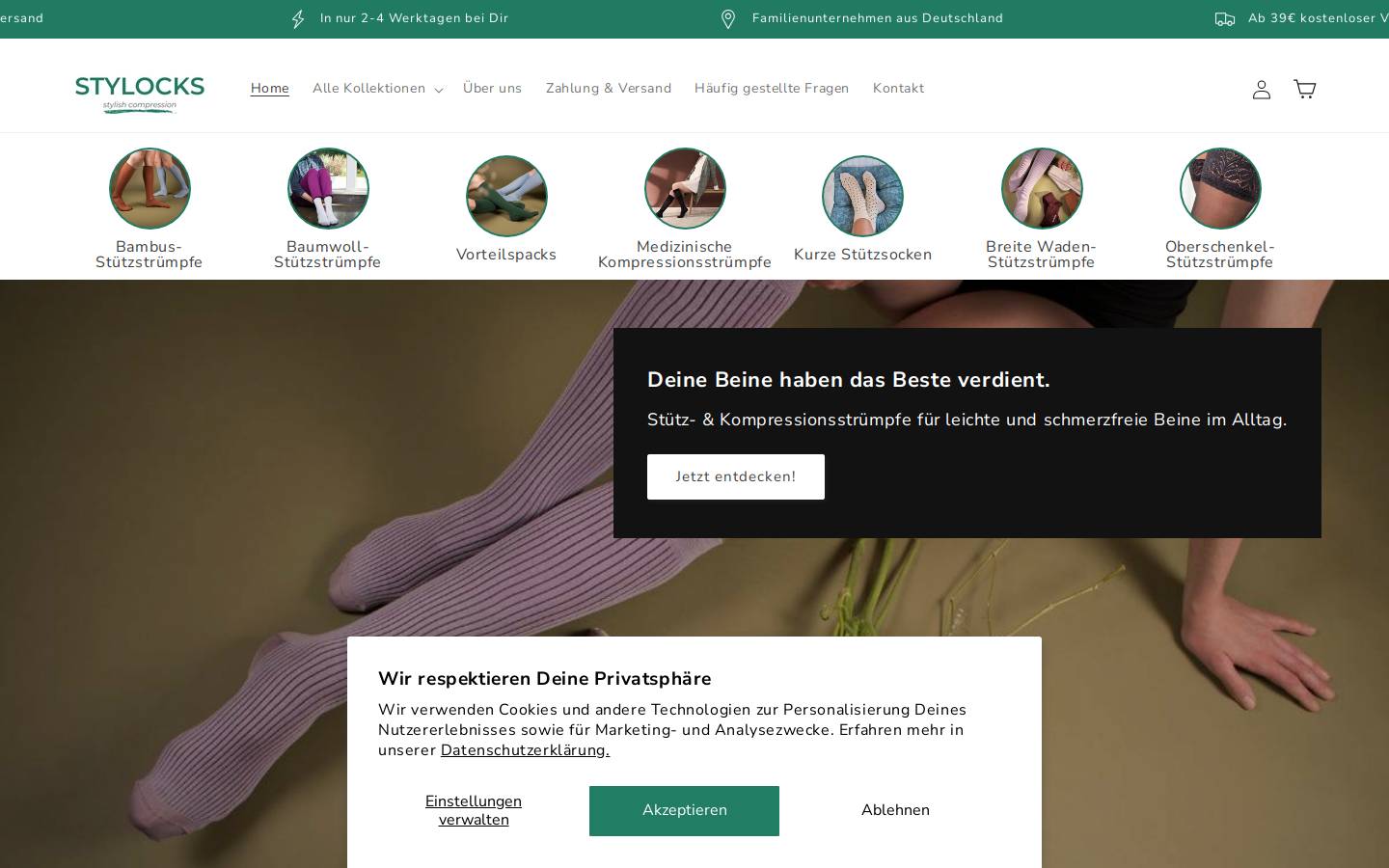 Stylocks homepage screenshot