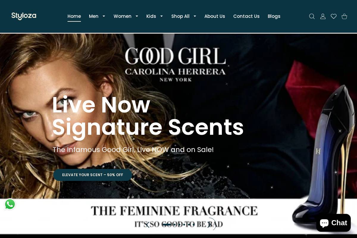 styloza.co.uk homepage screenshot