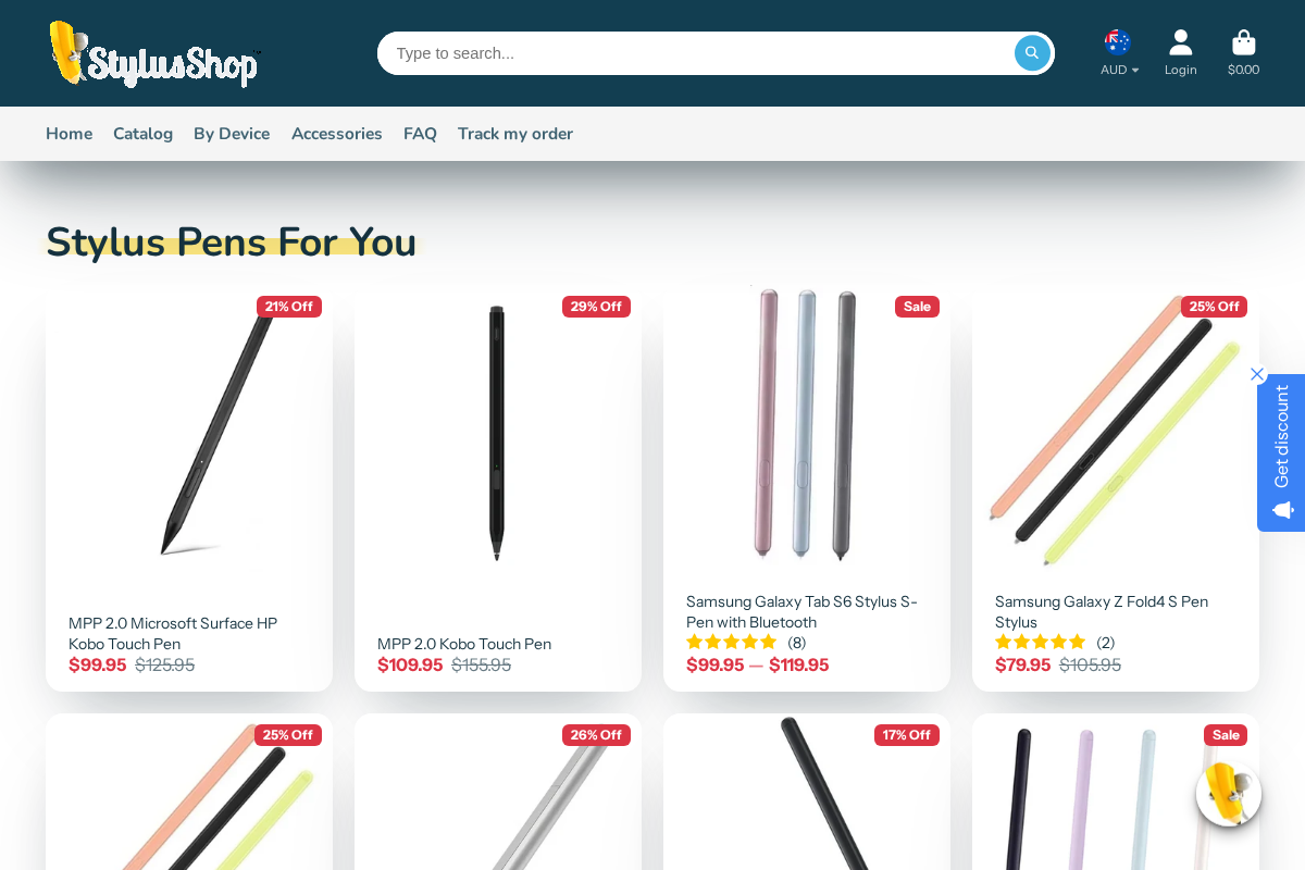 stylusshop.com.au homepage screenshot