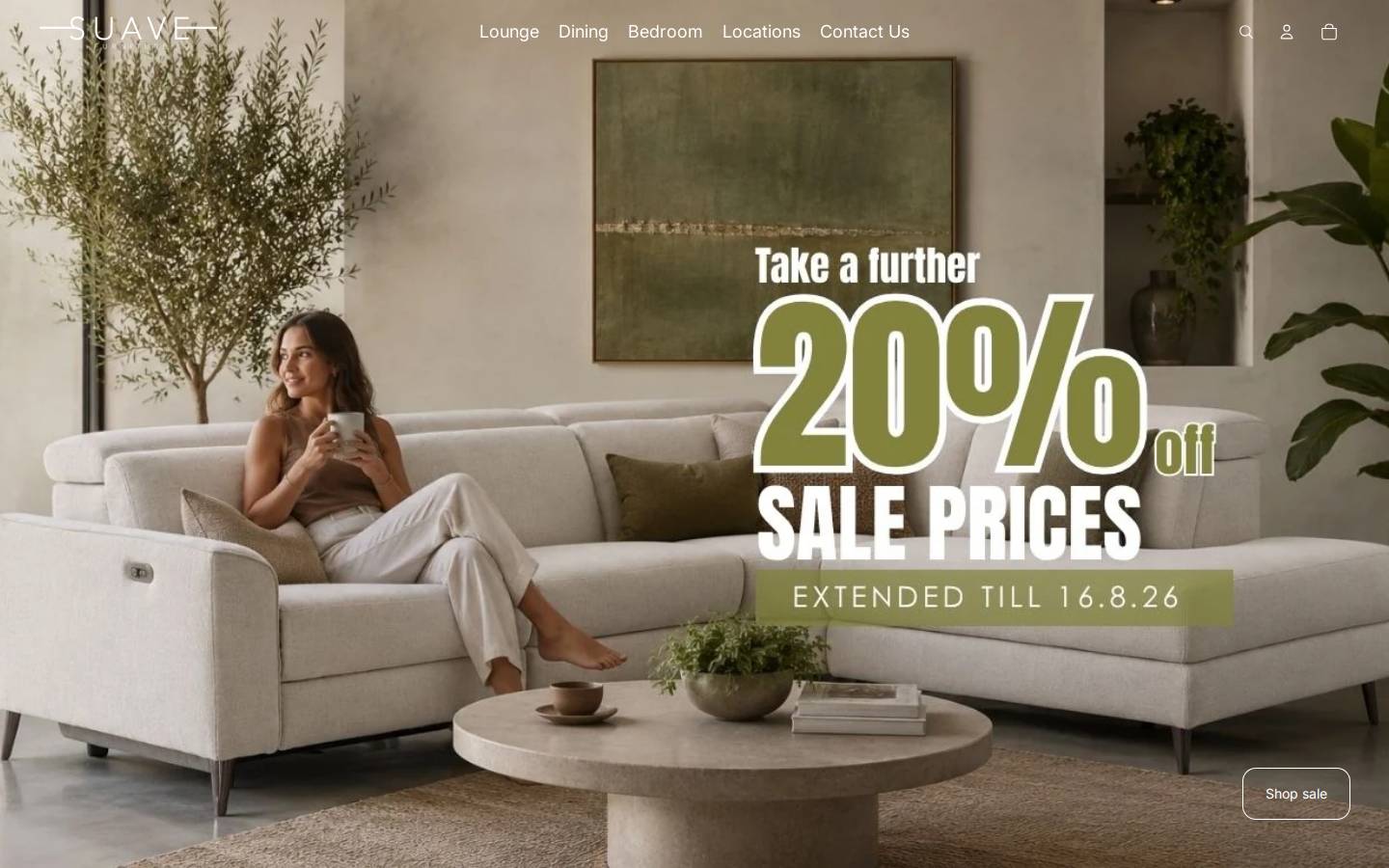 suavefurniture.com.au homepage screenshot