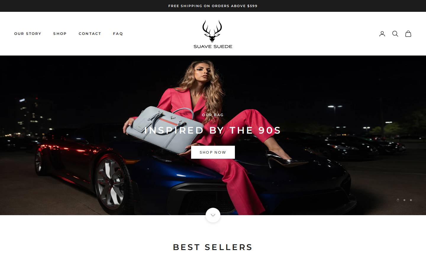 suavesuede.com homepage screenshot