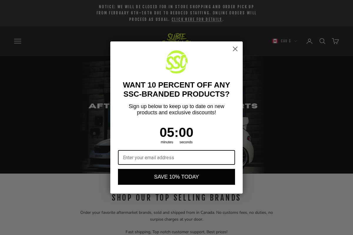 subiesupplyco.ca homepage screenshot